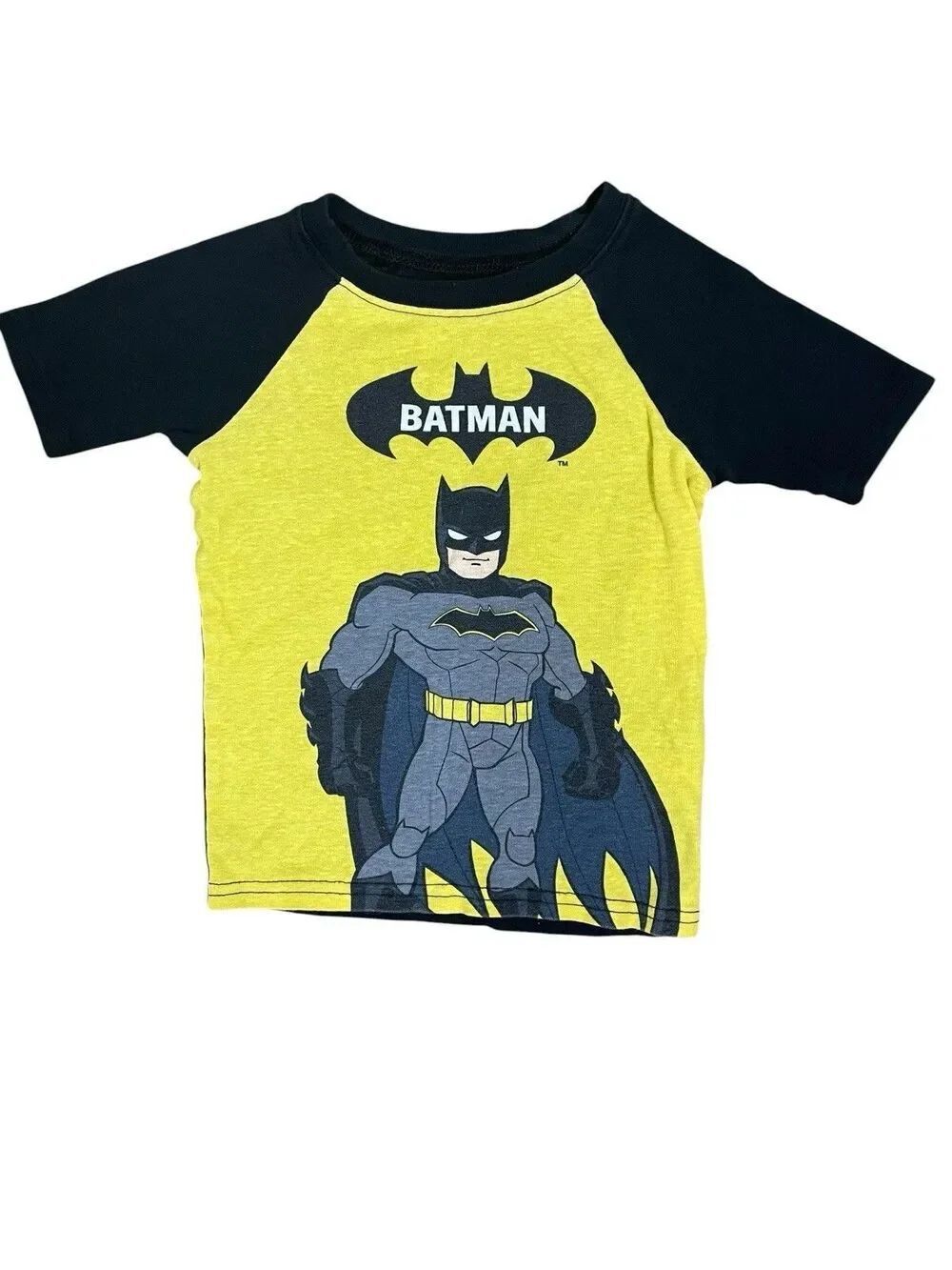 Batman Toddler Boys Graphic Tee Shirt 5T Yellow Black DC Comics